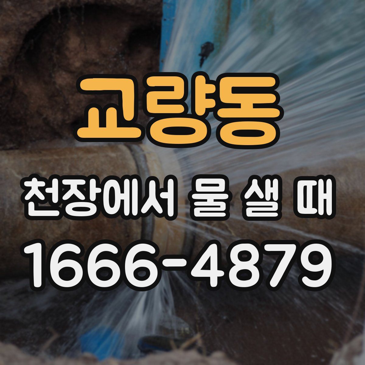교량동 천장에서 물 샐 때