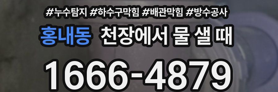 홍내동 천장에서 물 샐 때