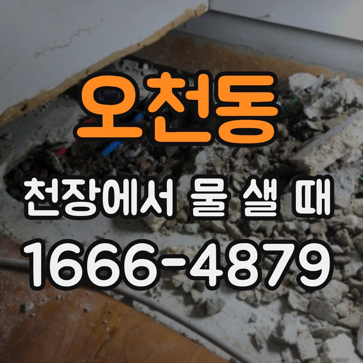 오천동 천장에서 물 샐 때