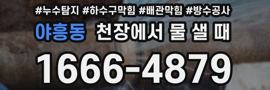 야흥동 천장에서 물 샐 때