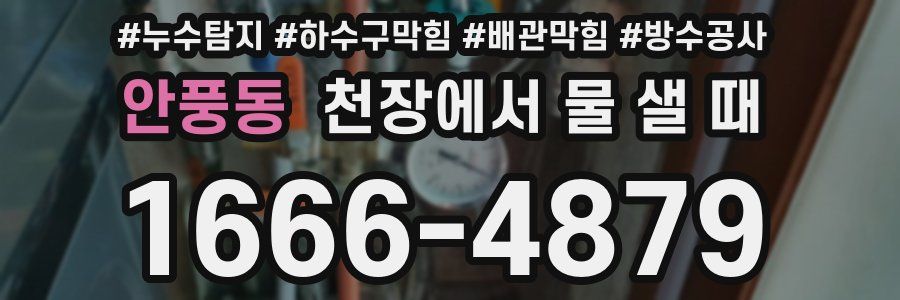 안풍동 천장에서 물 샐 때