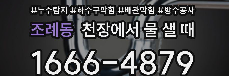 조례동 천장에서 물 샐 때