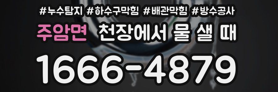 주암면 천장에서 물 샐 때