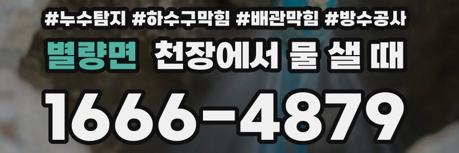 별량면 천장에서 물 샐 때