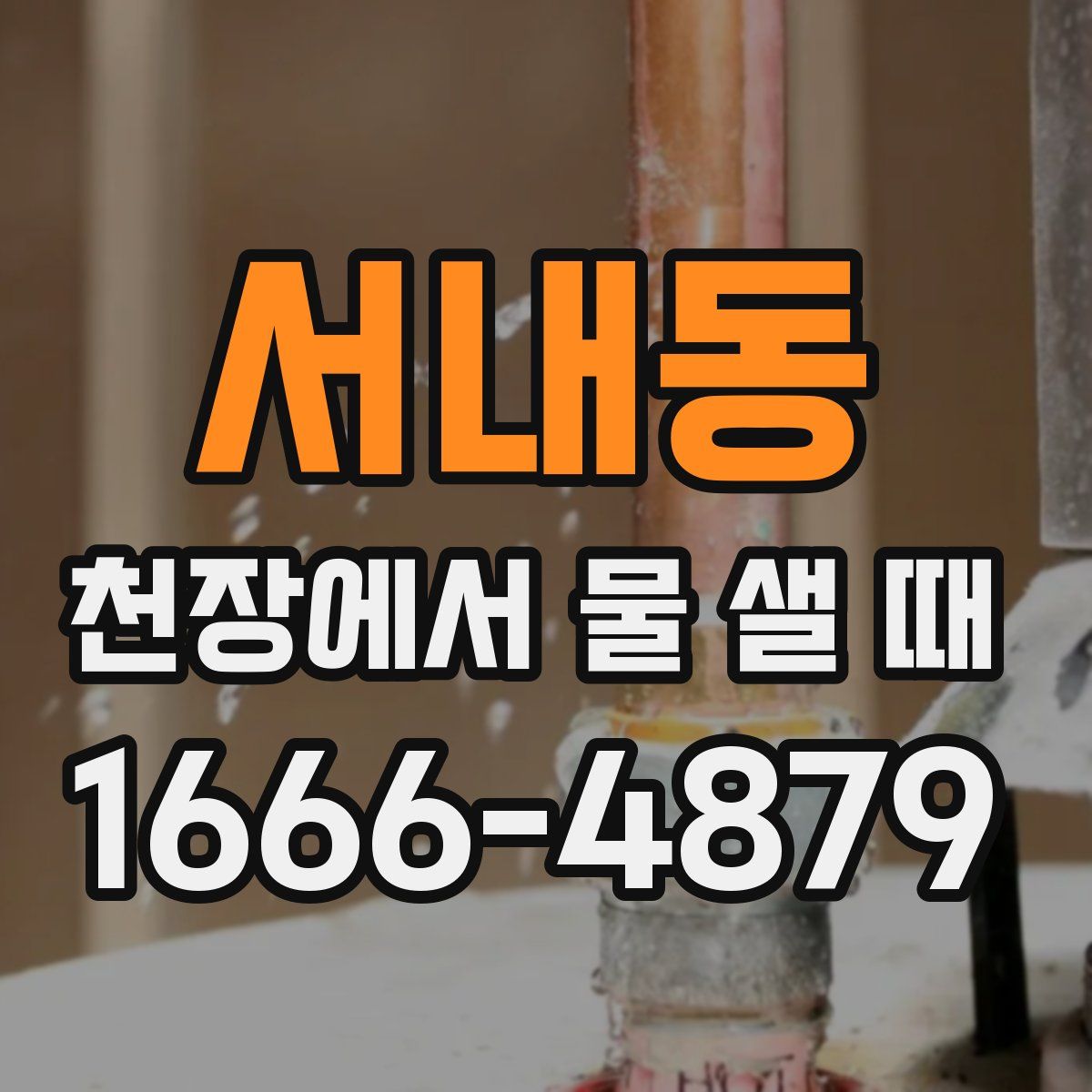 서내동 천장에서 물 샐 때