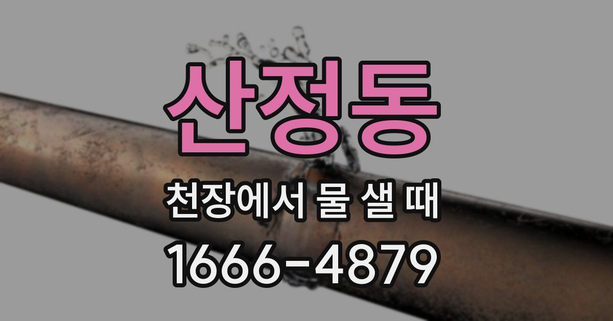 산정동 천장에서 물 샐 때