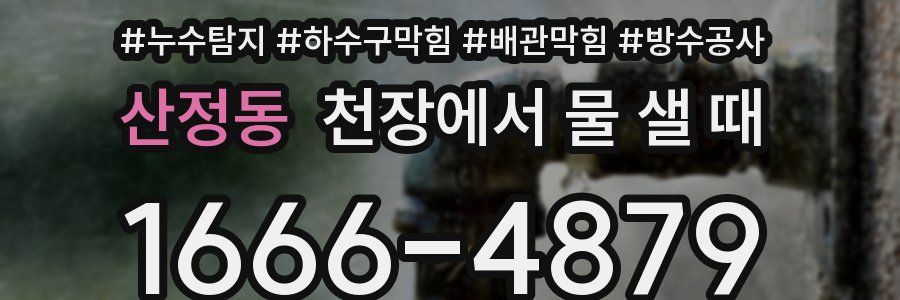 산정동 천장에서 물 샐 때
