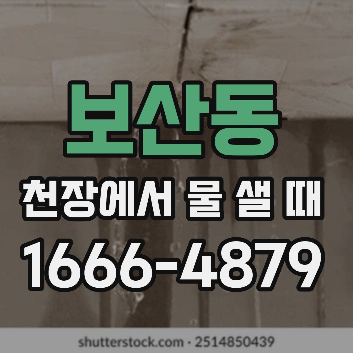 보산동 천장에서 물 샐 때