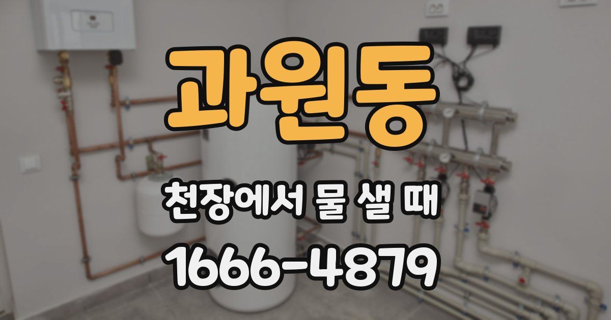 과원동 천장에서 물 샐 때