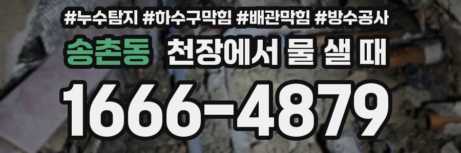 송촌동 천장에서 물 샐 때