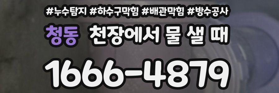 청동 천장에서 물 샐 때