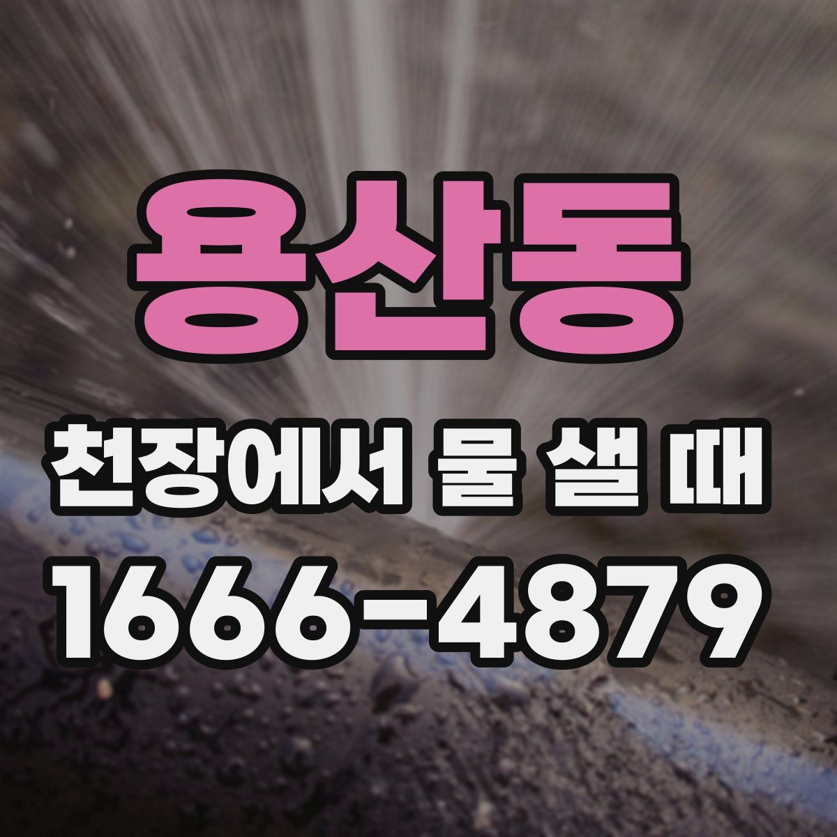용산동 천장에서 물 샐 때