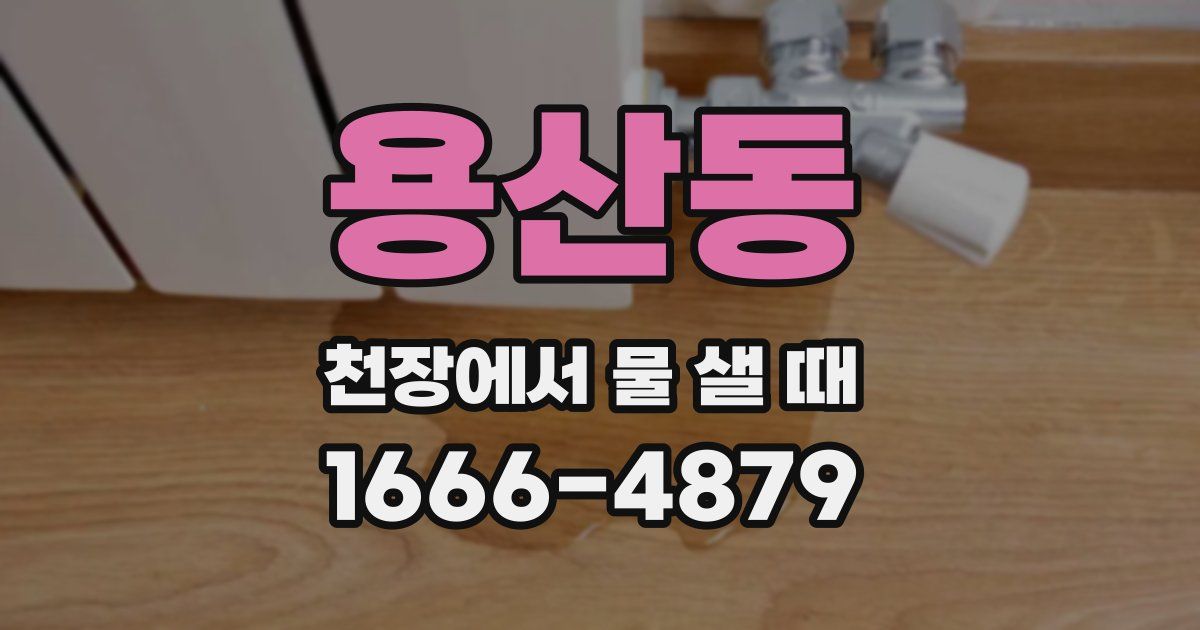 용산동 천장에서 물 샐 때