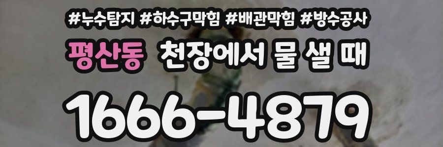 평산동 천장에서 물 샐 때