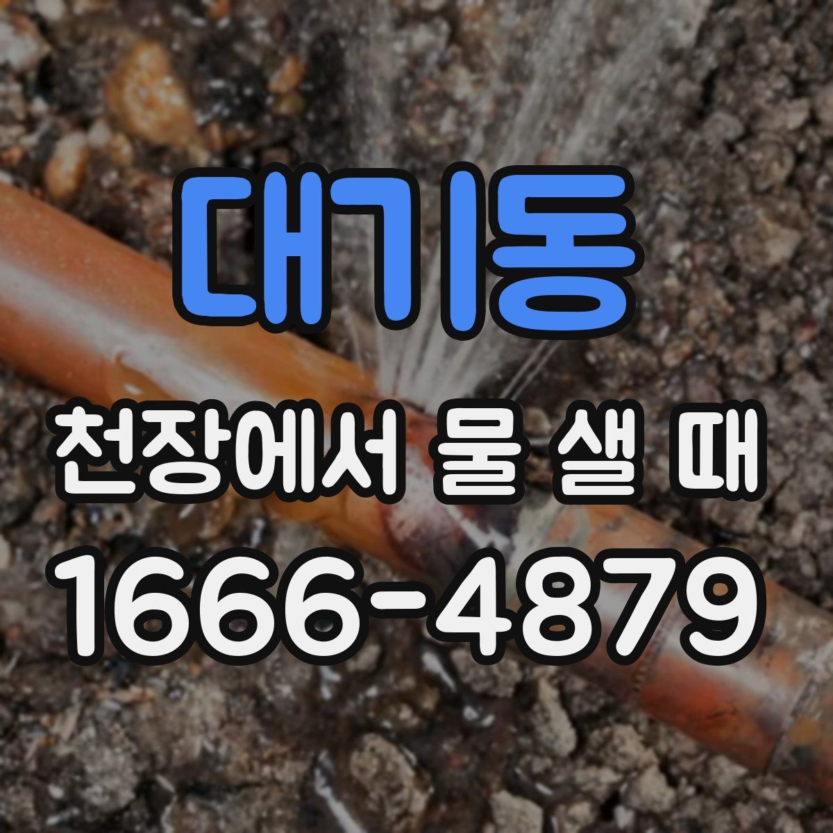 대기동 천장에서 물 샐 때