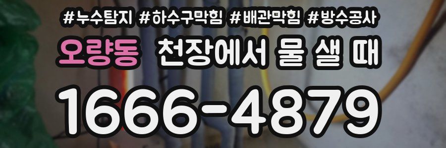 오량동 천장에서 물 샐 때