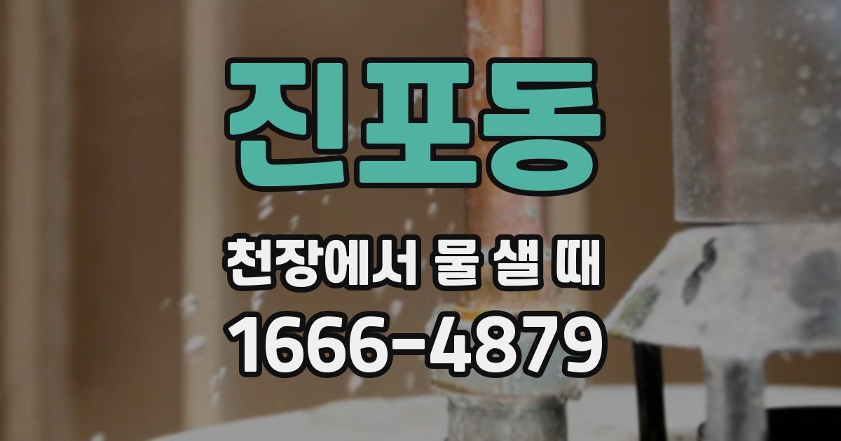 진포동 천장에서 물 샐 때