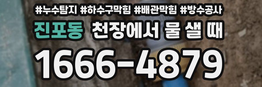 진포동 천장에서 물 샐 때