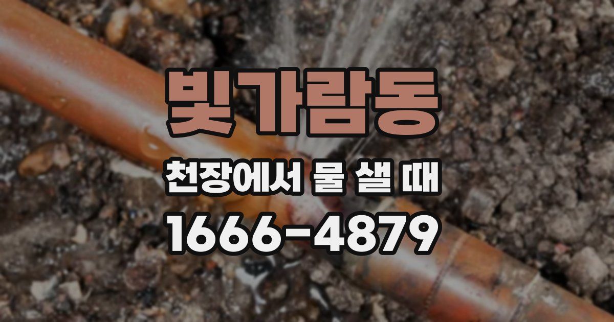 빛가람동 천장에서 물 샐 때