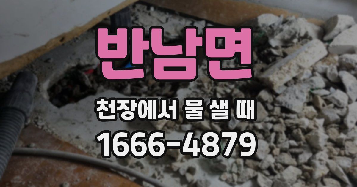 반남면 천장에서 물 샐 때
