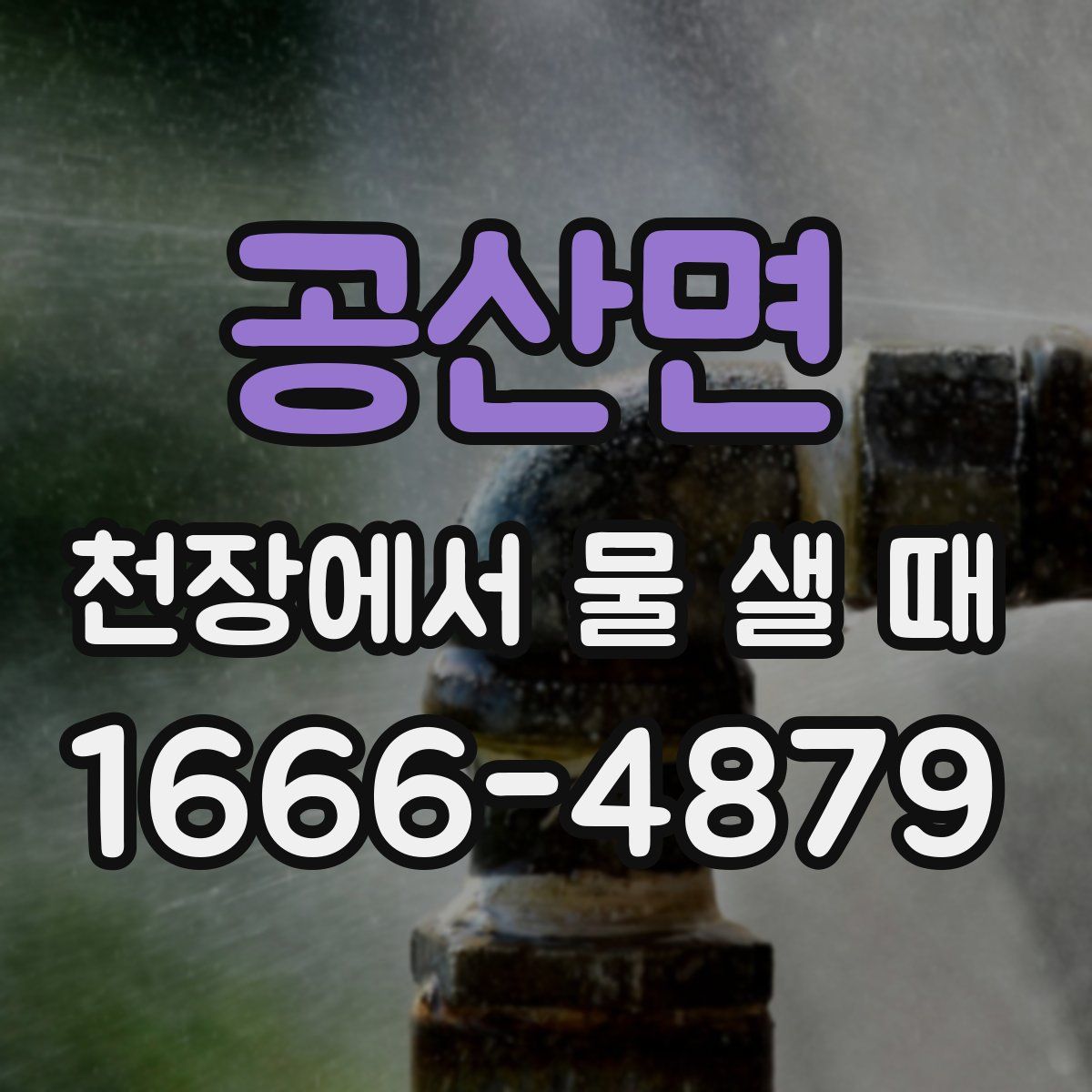 공산면 천장에서 물 샐 때