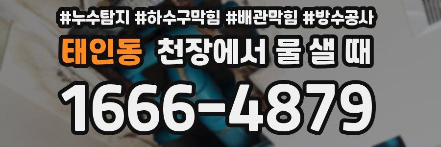 태인동 천장에서 물 샐 때