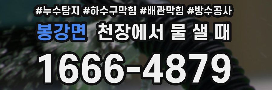 봉강면 천장에서 물 샐 때