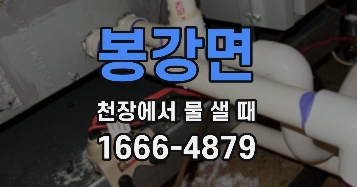 봉강면 천장에서 물 샐 때