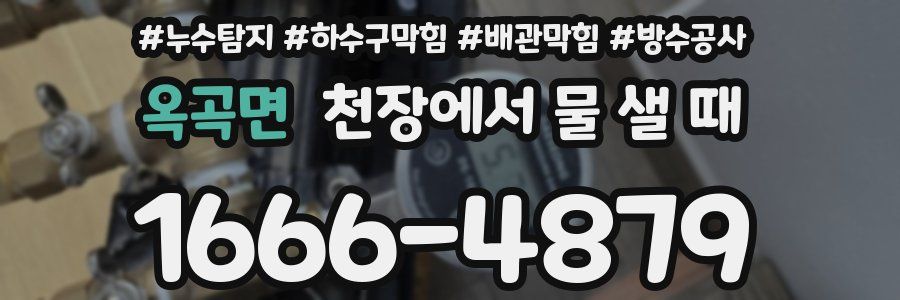 옥곡면 천장에서 물 샐 때