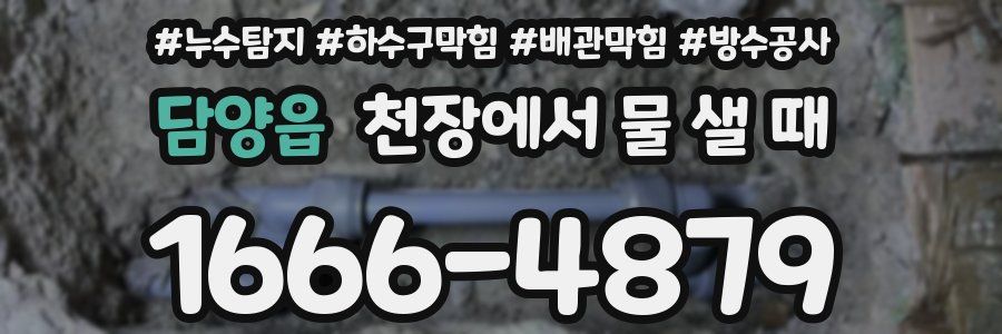 담양읍 천장에서 물 샐 때