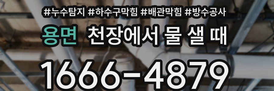 용면 천장에서 물 샐 때