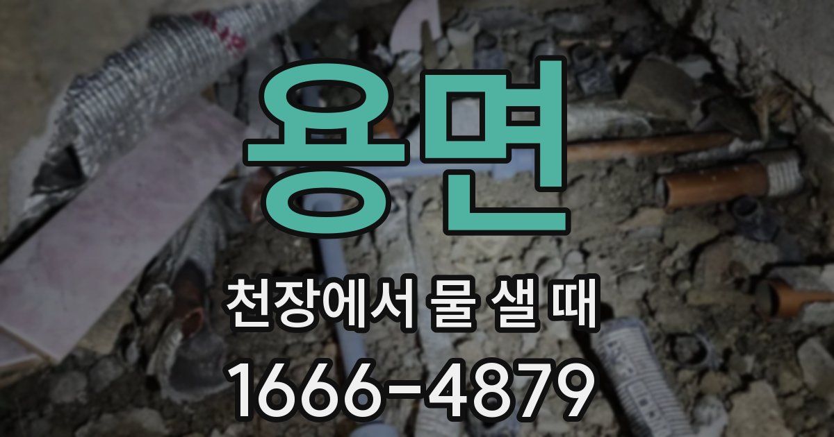 용면 천장에서 물 샐 때