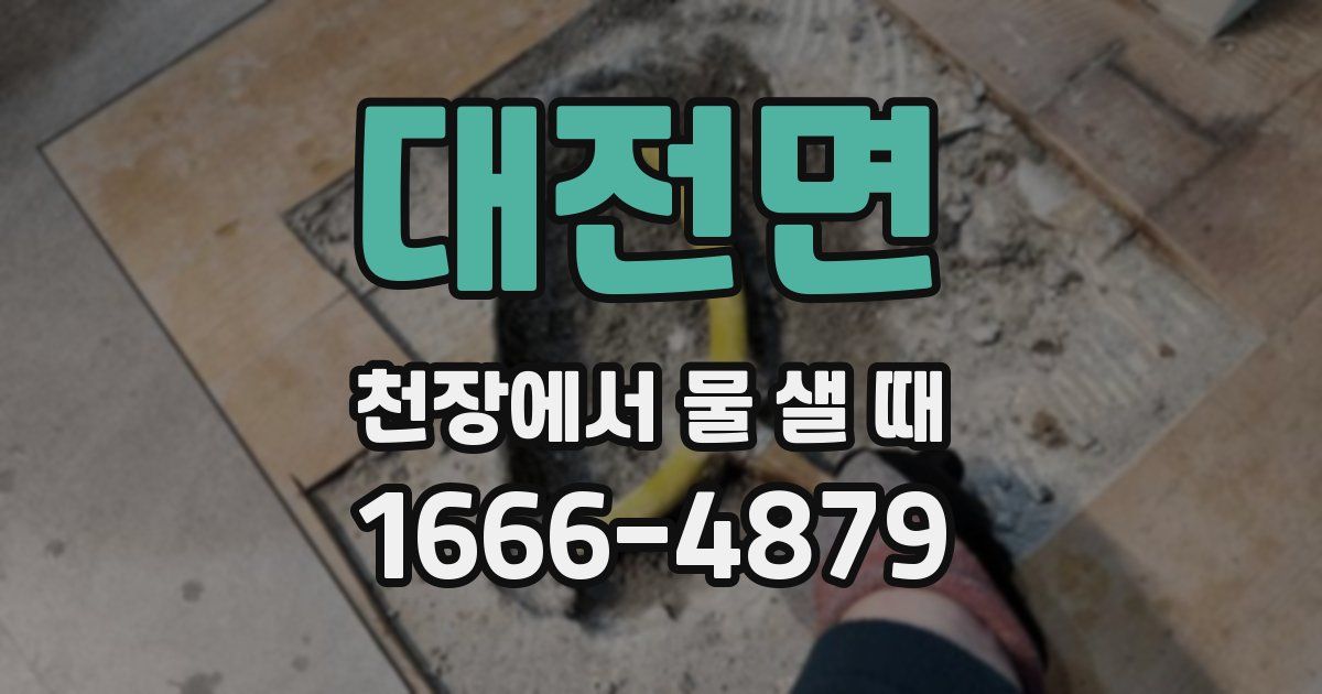 대전면 천장에서 물 샐 때