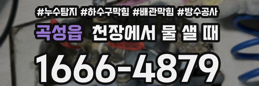곡성읍 천장에서 물 샐 때