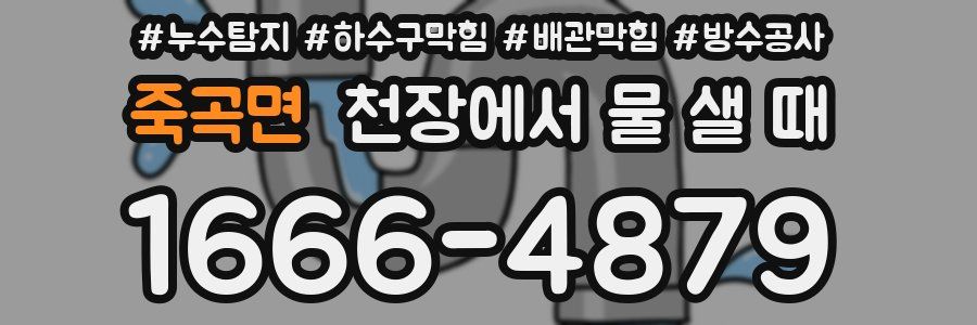 죽곡면 천장에서 물 샐 때