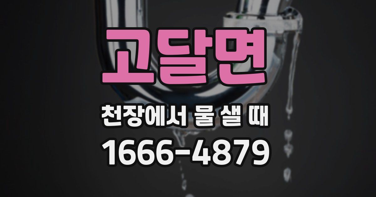 고달면 천장에서 물 샐 때