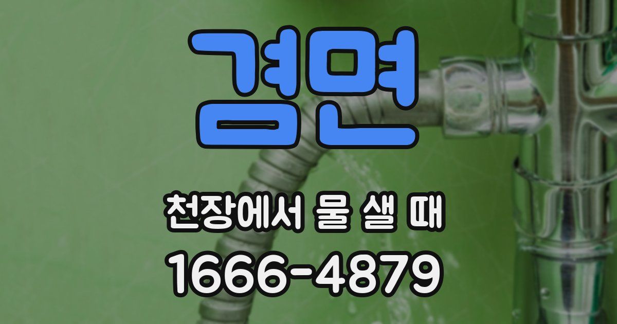 겸면 천장에서 물 샐 때