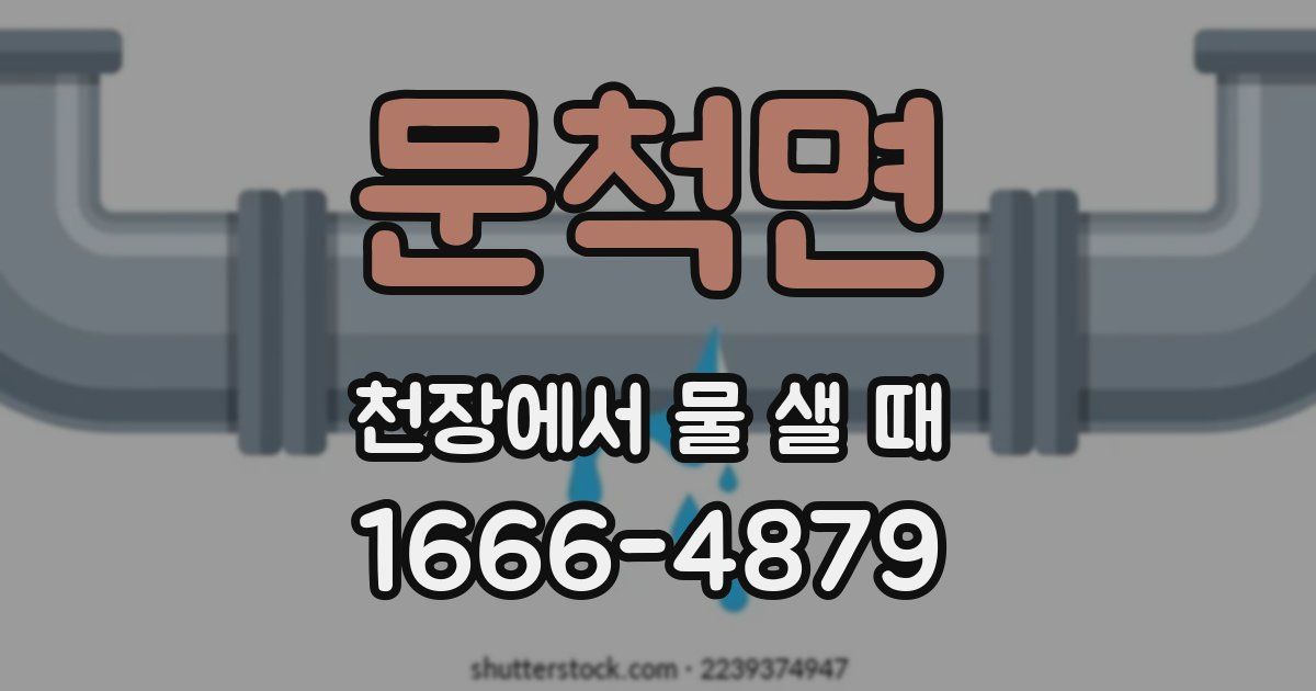 문척면 천장에서 물 샐 때