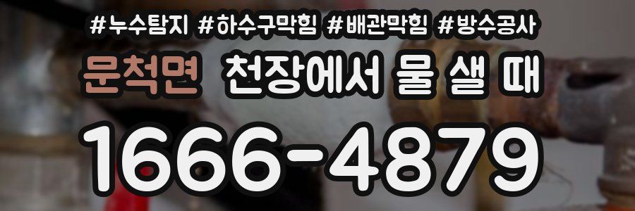 문척면 천장에서 물 샐 때