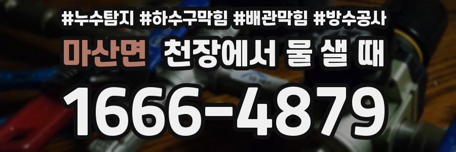 마산면 천장에서 물 샐 때