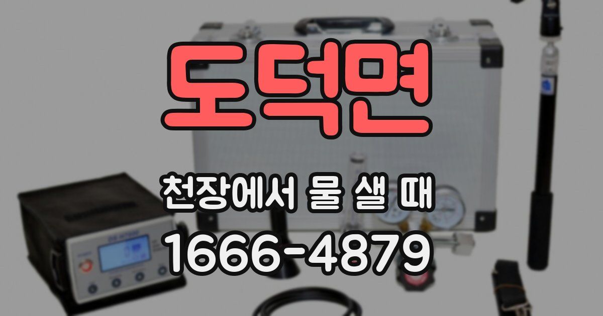 도덕면 천장에서 물 샐 때