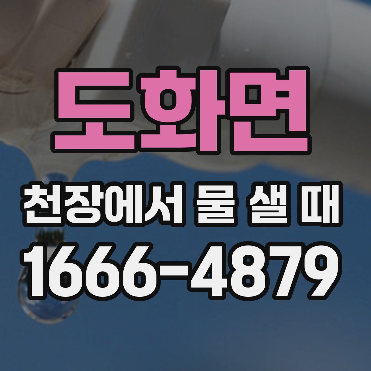 도화면 천장에서 물 샐 때