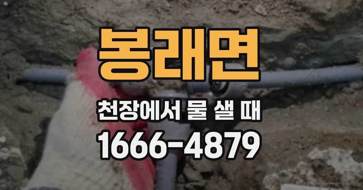 봉래면 천장에서 물 샐 때