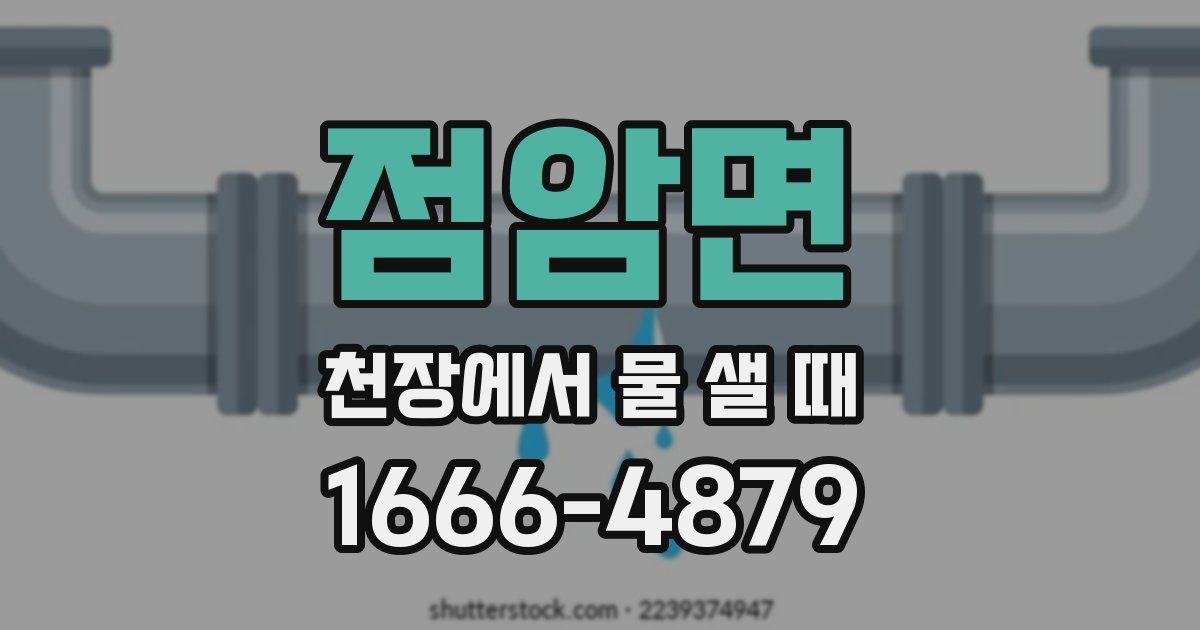 점암면 천장에서 물 샐 때