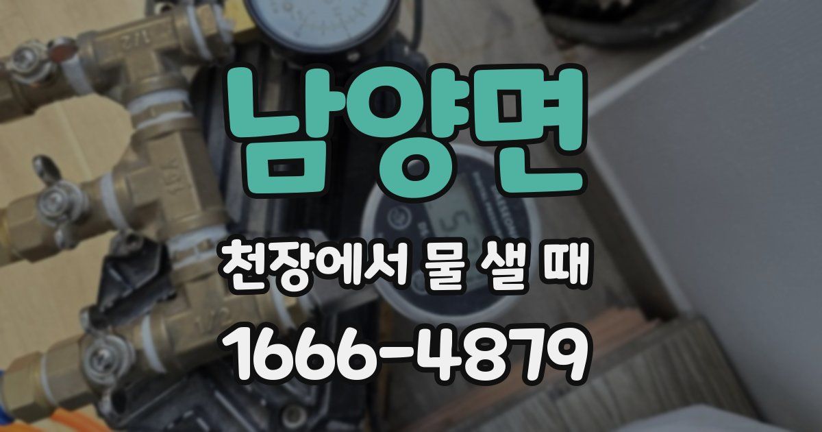 남양면 천장에서 물 샐 때