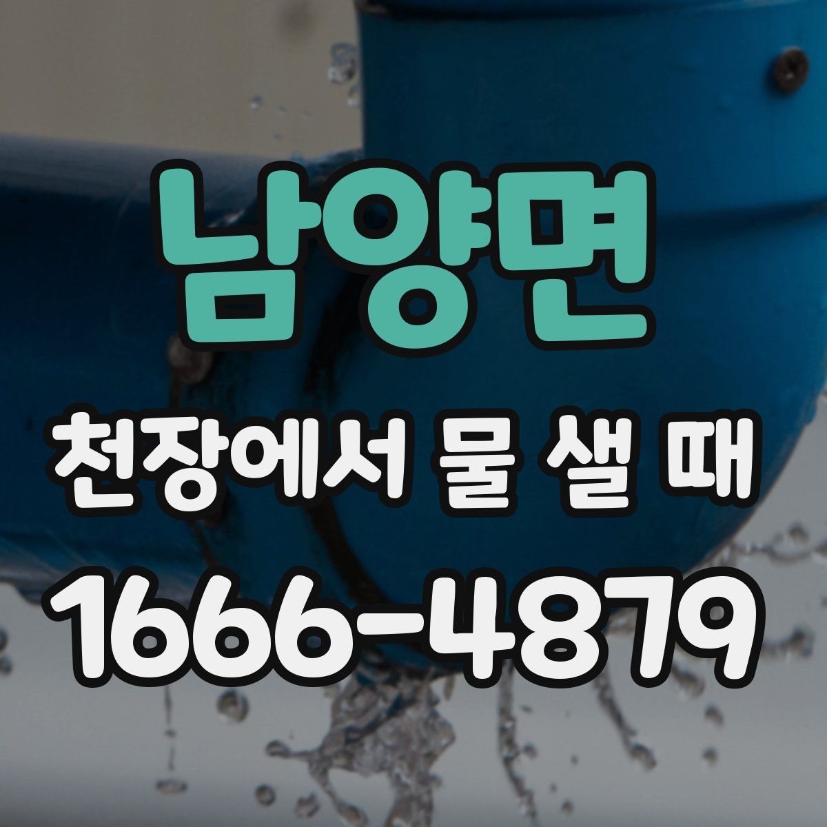 남양면 천장에서 물 샐 때