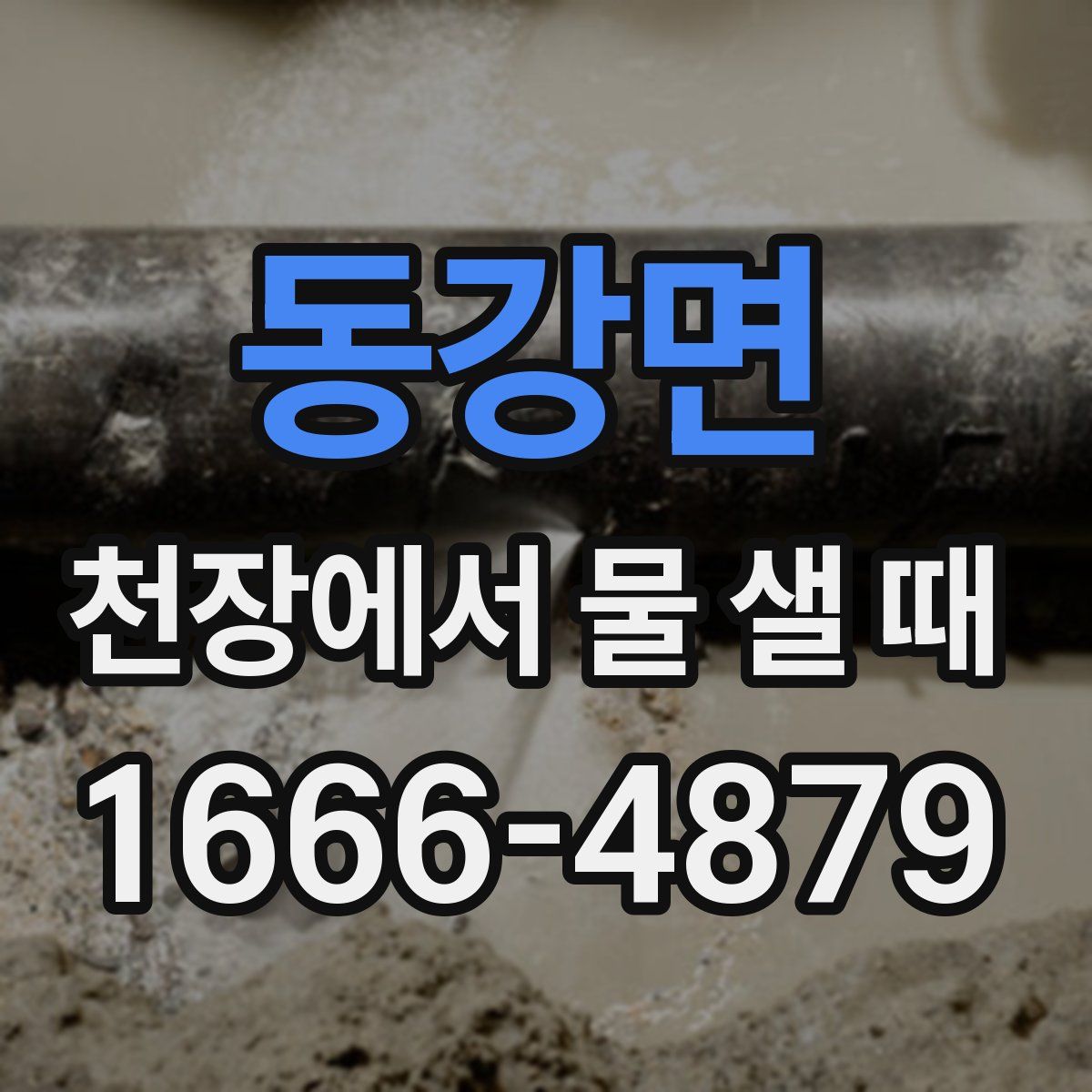 동강면 천장에서 물 샐 때