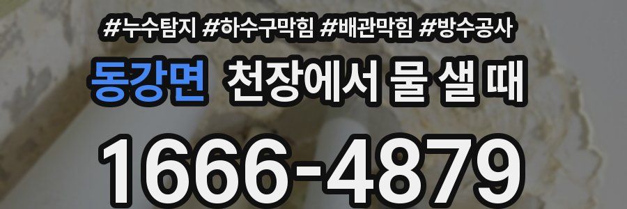 동강면 천장에서 물 샐 때