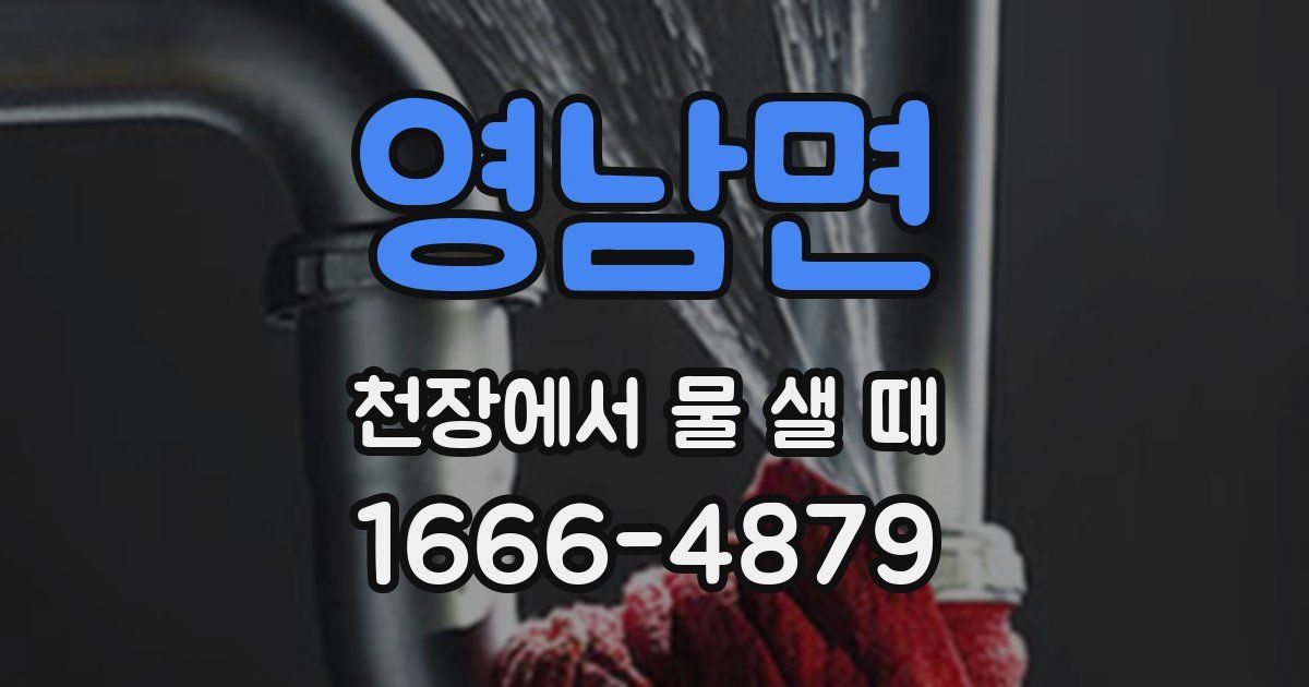 영남면 천장에서 물 샐 때