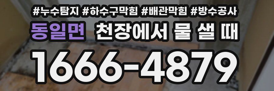 동일면 천장에서 물 샐 때